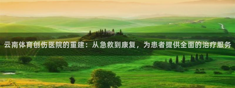 米兰体育入口：云南体育创伤医院的重建：从急救到康复，为患者提供全面的治疗服务